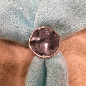 Silpada Black/Gray Feldspar Ring